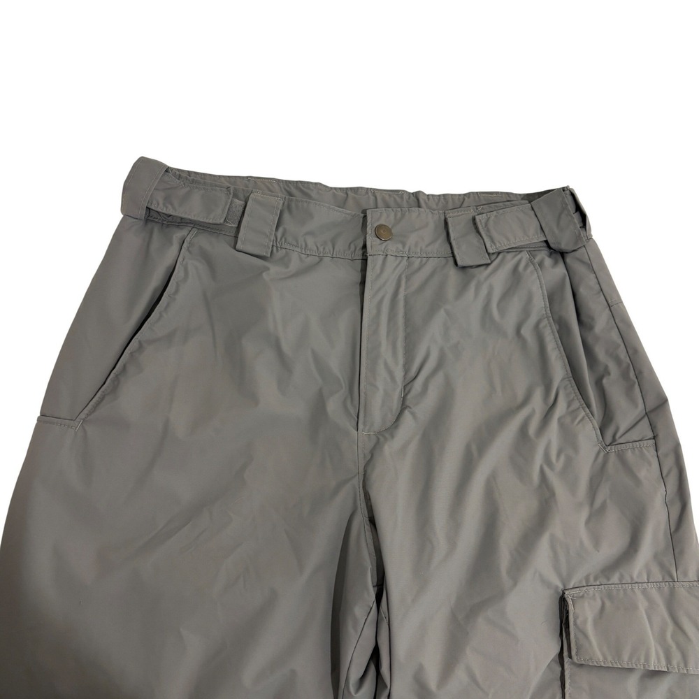 Columbia Insulated Snow Ski Pants Men S 32x30 Gray Cargo Pocket Snowboard Nylon